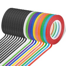 20 Rolls 1/8 Inch Thin Whiteboard Tape Pinstripe Art White Board Marking Grid