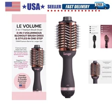 Le Volume 2-in-1 Titanium Blow Dryer Brush | Hot Air Brush for Hair Drying & ...