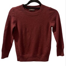 Quince Cashmere Super Soft Burgundy Sweater Girls Size 7 Kids Pullover