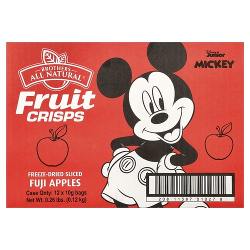 Fruit Crisps, Fuji Apples, Disney Junior, 12 Bags, 0.35 oz (10 g) Each