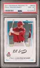 Paul Goldschmidt 2011 Bowman Prospects 1st Bowman Card Rookie Card RC PSA 8 BP99