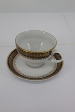 KAHLA Tasse Unterteller Echt Kobalt Mehrfarbig Vintage Klassisch