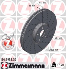 1x ZIMMERMANN Bremsscheibe FORMULA F 150.2958.32 für BMW 5er G30 F90 Touring G31