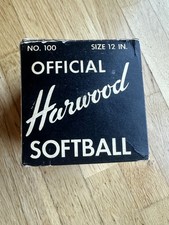 Vintage Harwood Official Softball 12" Kapok Horsehide Natick, Mass w/Box