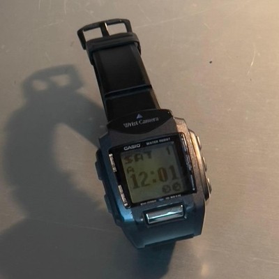 CASIO WRIST CAMERA WQV-1 Digital Watch Green Display Camera