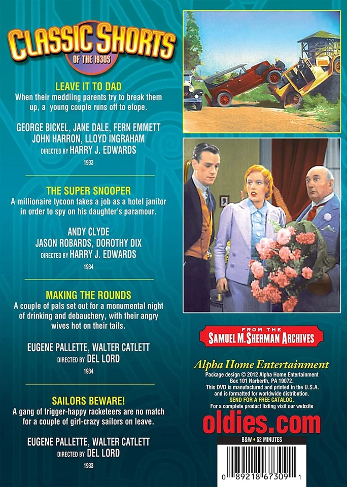 Classic Shorts of the 1930s, Volume 2: Leave it to Dad / Super Snooper / M (DVD) - Image 3 of 3