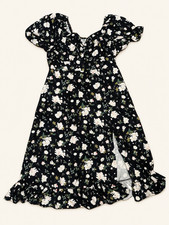 Black Floral Goth Heart shape Sundress Shein 2XL approx US 10