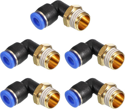 1/4'' Pneumatik Steckverbinder Push to Connect Fitting, 5 Stück PT Außengewinde 9