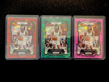 Chris Livingston 3-Card Prizm Rookie Lot - Red, Green, Pink Ice #156