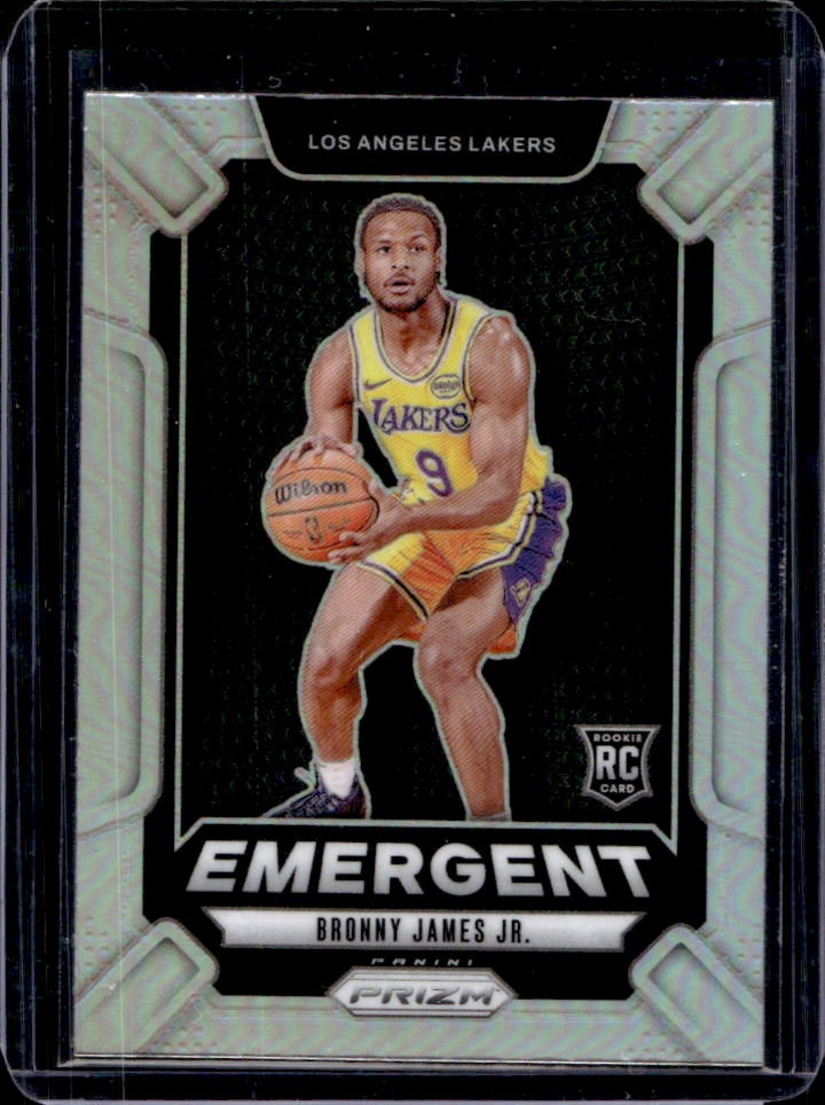 2024-25 Panini Prizm Bronny James Jr. Emergent RC Silver Rookie #8 Lakers