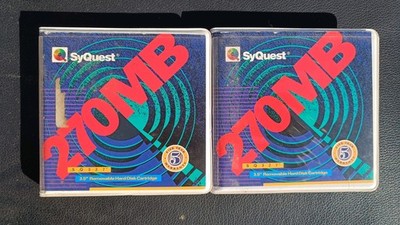 4x SyQuest 3,5 Zoll 270MB Wechselfestplatte SQ327 
