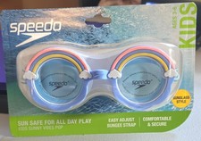 Speedo Kids' Sunny Vibes Swim Goggles - Pastel Rainbow Ages 3 - 6