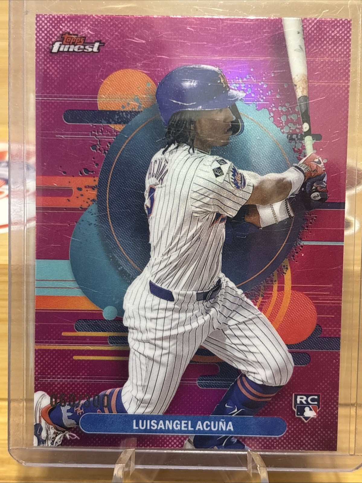 2025 Topps Finest - Uncommon Luisangel Acuna #108 Magenta Refractor /300 (RC)