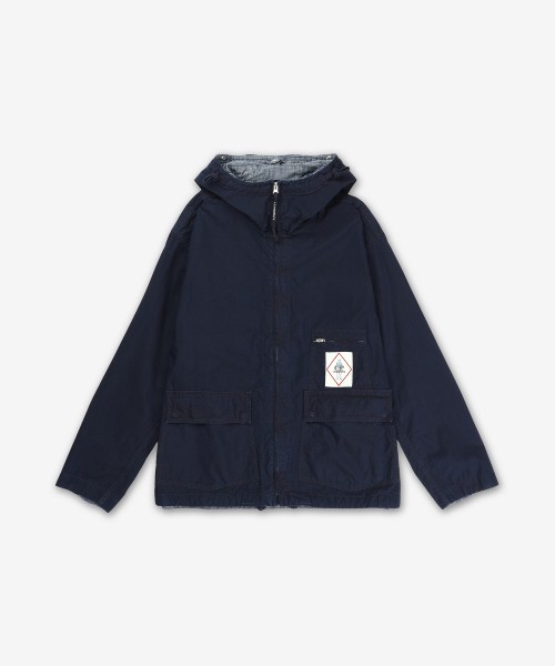 C.P. Company Indigo Hooded Jacket 18CMOW154A110288W883