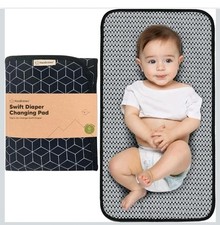 KeaBabies Portable Swift Diaper Cushion Changing Pad EJ3 Black Geo One Size NWT