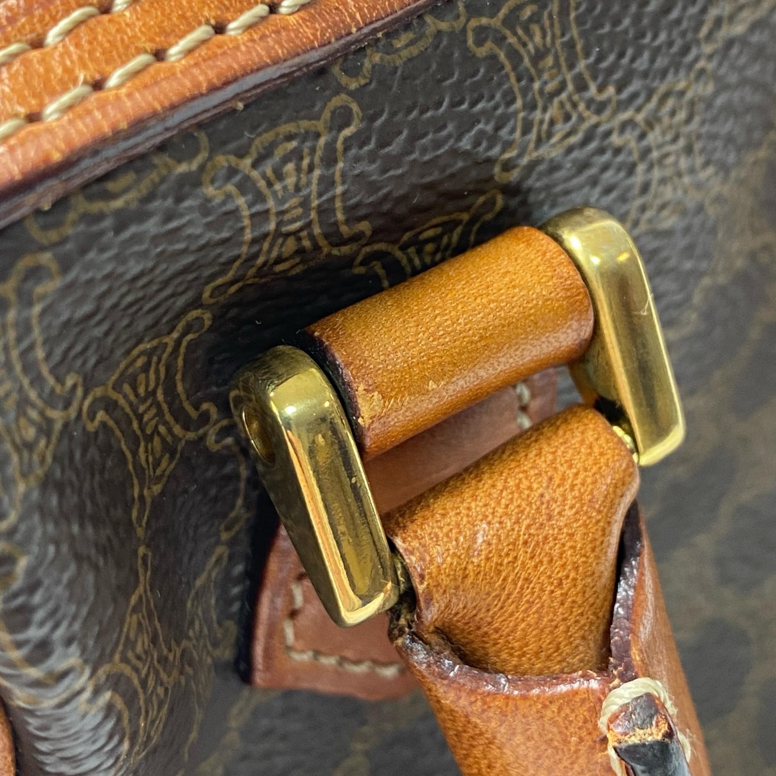 Celine Macadam Pattern Brown PVC Mini Boston Bag … - image 16