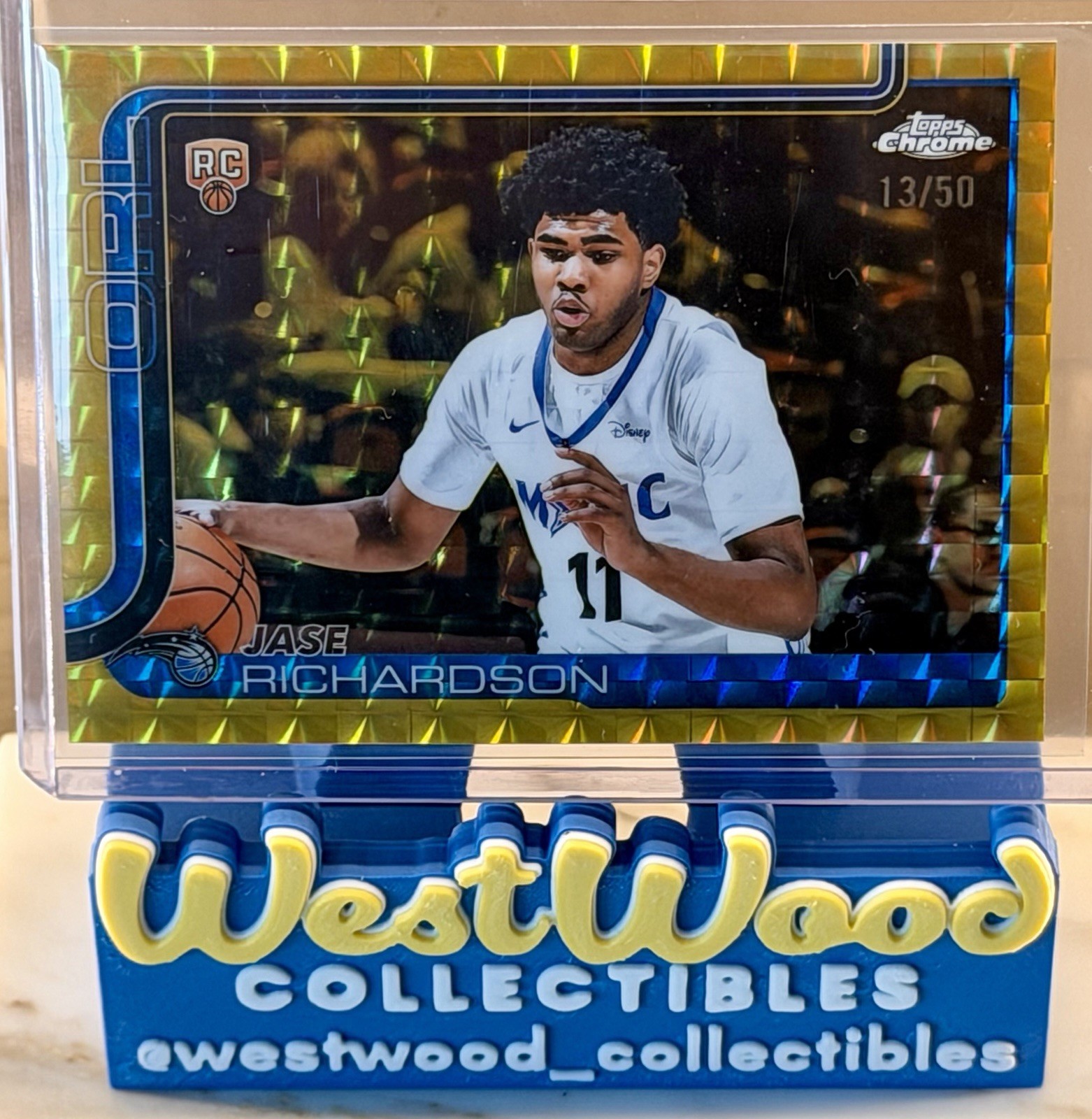 2025-26 Topps Chrome Jase Richardson #275 Gold Geometric RC /50