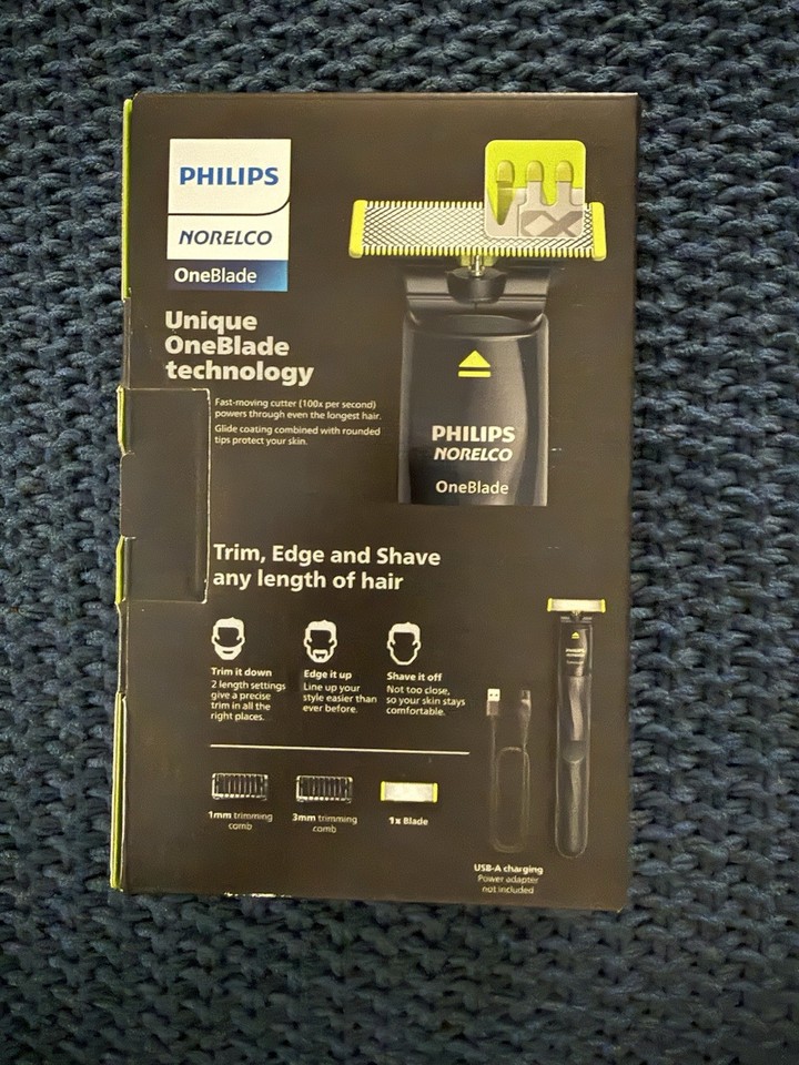 Philips Norelco OneBlade Men's Rechargeable Face Razor Trimmer Gift Set ...