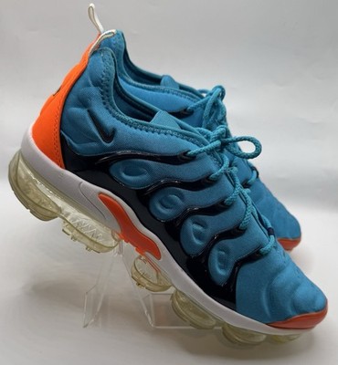 Nike Air VaporMax Plus Blue Orange 924453-121 Men's Size 9 Sneakers Running Shoe