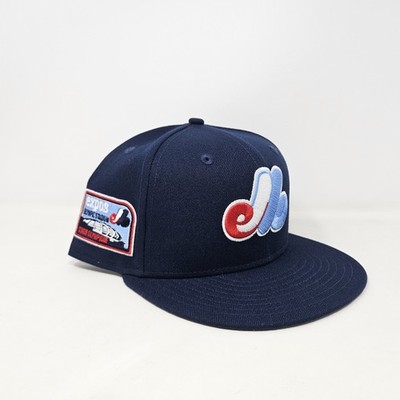 New Era Montreal Expos Blue Fitted w/ Olympic Stadium Side Patch - Size 7 5/8