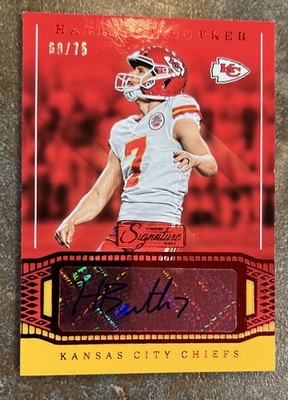 2019 Panini Chronicles - Signature Series Harrison Butker #SS10 Red /75 (AU)