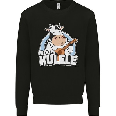 Mookulele Lustig Kuh Spielen Ukulele Gitarre Kinder Sweatshirt Pullover