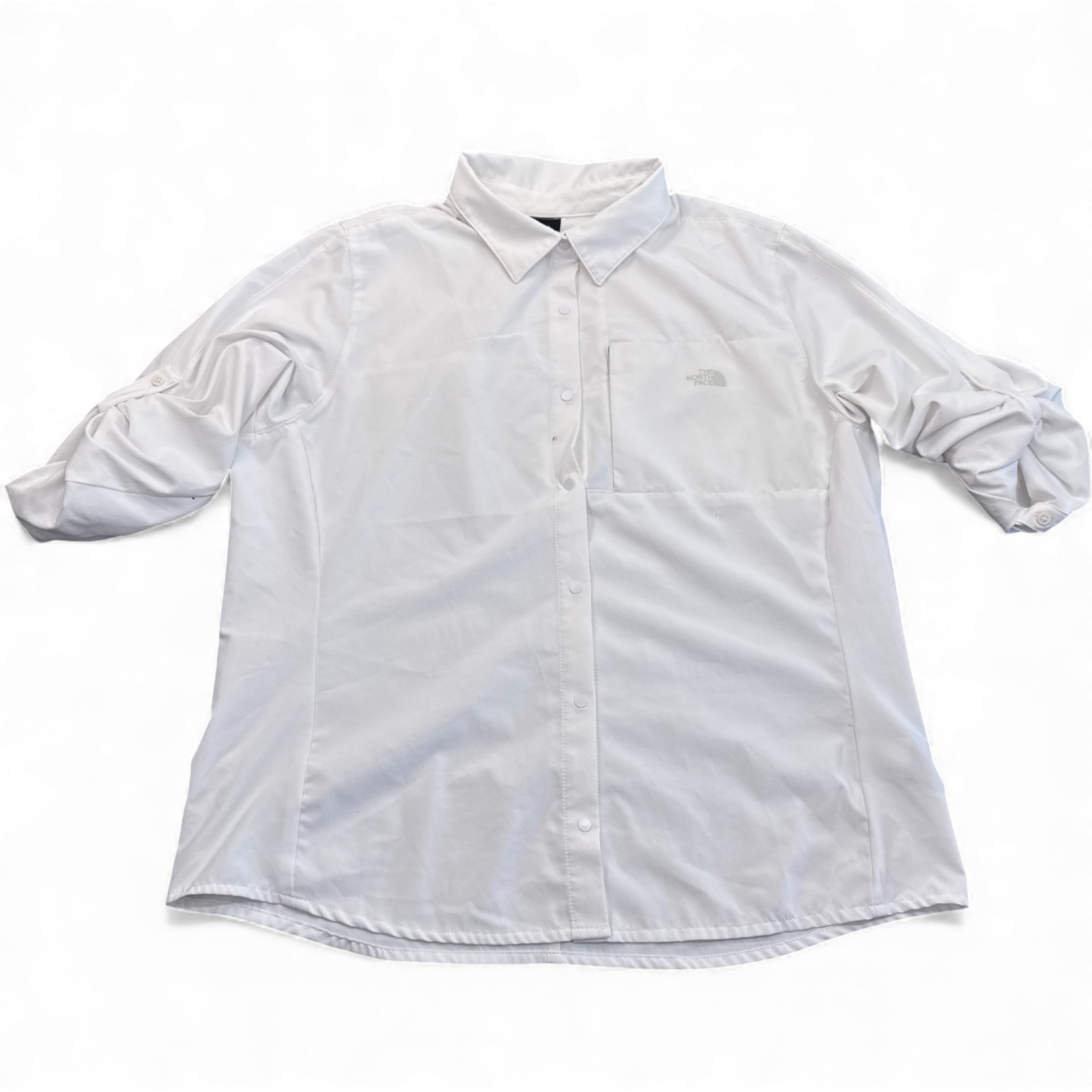 The North Face Vented Button Up Shirt Top Womens Size XL White Long Sleeve