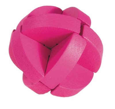 IQ Test Holzpuzzle Kugel Pink