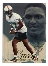 1997 FLAIR SHOWCASE YATIL GREEN ROOKIE CARD #18 ROW 2 **NM-MT** MIAMI DOLPHINS. rookie card picture