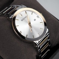 Bulova Futuro 98D151 Silver Dial Gold-Tone Stainless Steel Men's Watch 42mm