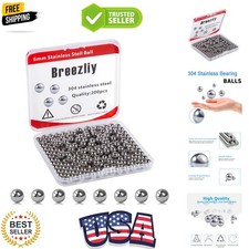 200 Pieces - 6mm 0.236" Precision Steel Bearing Balls G25 304 Stainless Steel...