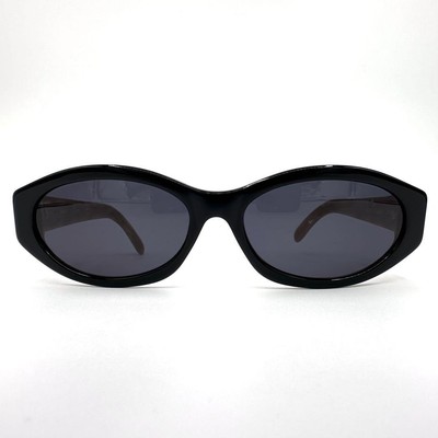 FENDI Sunglasses Side Logo Oval Black Brown Women display picture 2