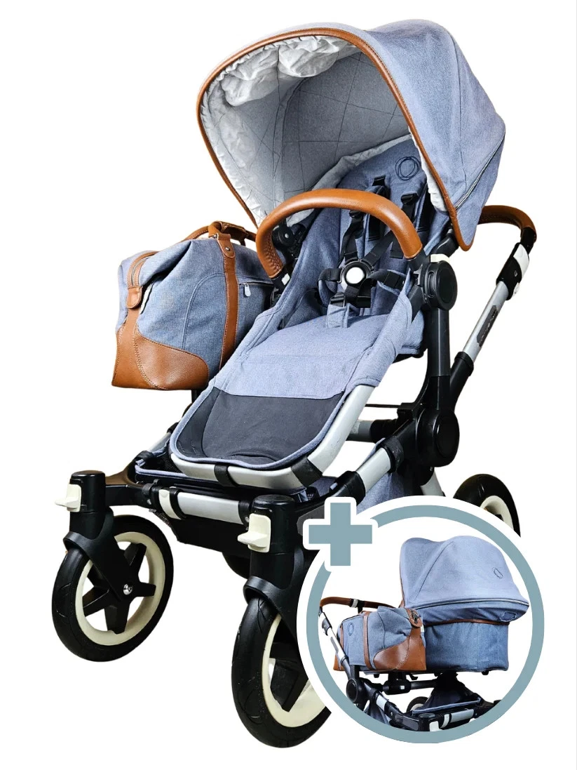 donkey kinderwagen Vielseitiger Bugaboo Donkey 2 Mono Kinderwagen Grau/Rot bis 22kg main image 0
