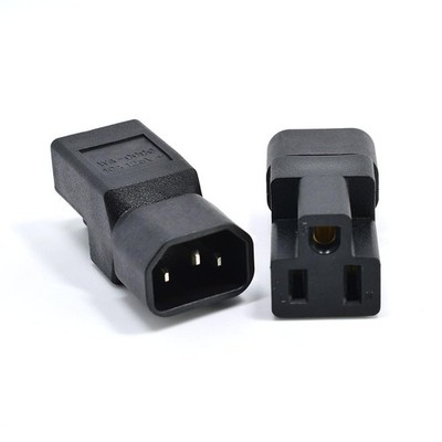 IEC C14 to NEMA 5-15R PDU Power Cord 2 Pack UPS Server Extension Cable
