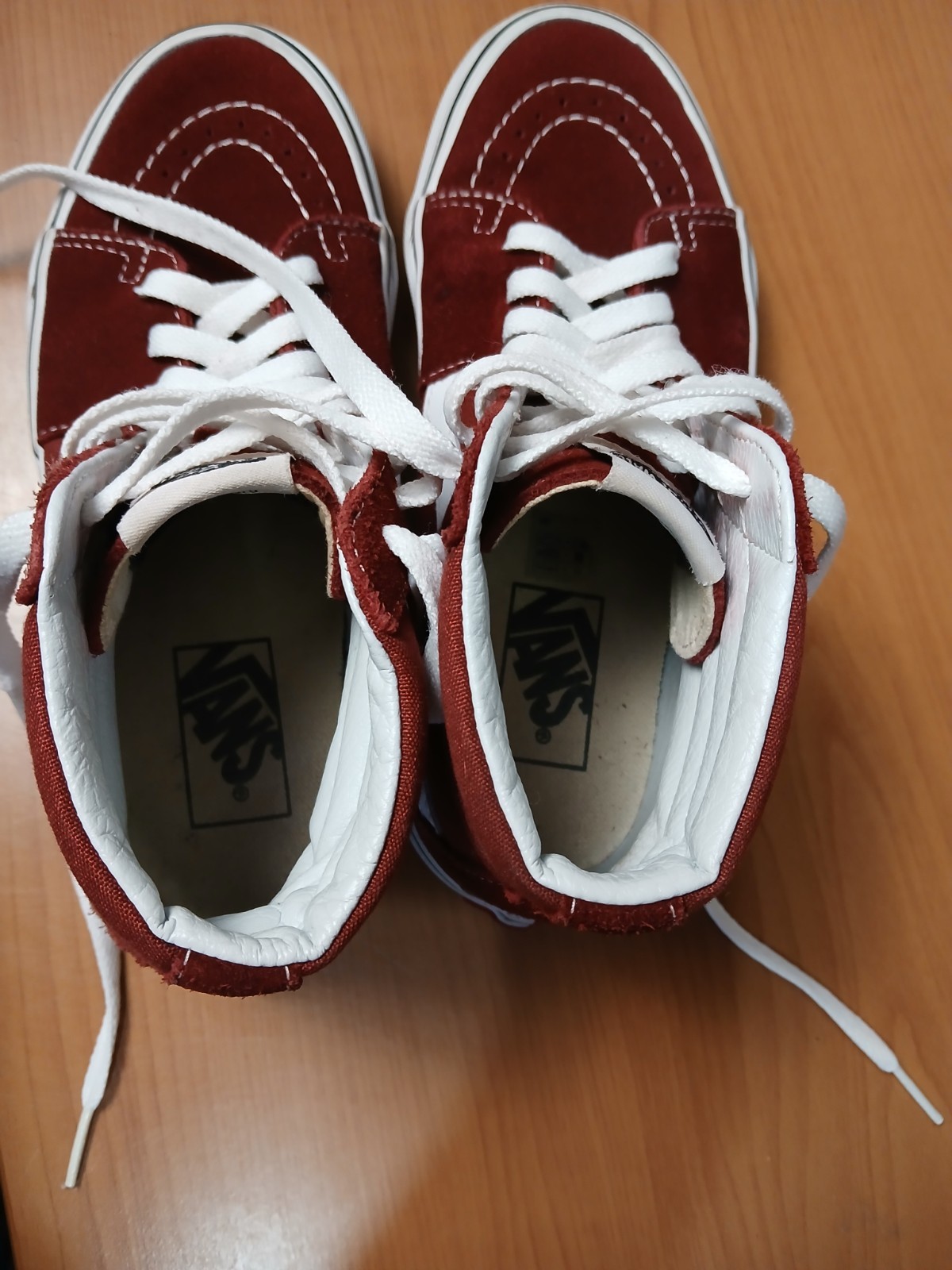 Vans Sk8-Hi Men's Size 5 Women's Size 6.5 Skateboard Shoes Burgundy Suede thumbnail 10