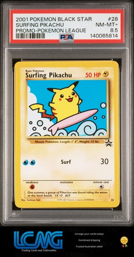 Surfing Pikachu graded PSA 8.5 for sale on eBay