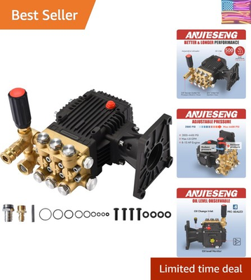 #ad Durable 4400 PSI Triplex Pressure Washer Pump Ideal for All Cleanup Jobs $344.82