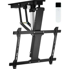 Motorized Ceiling TV Mount Black for 32-70 Inch Flat & Curved Screens