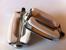 BICYCLE 1/2" PEDALS WHITE KRATE PEDAL CRUISER LOWRIDER CYCLING BIKES