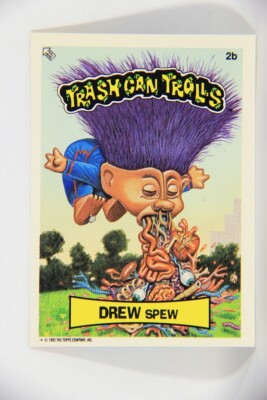 Trash Can Trolls 1992 Trading Card Sticker #2b Drew Spew L016613