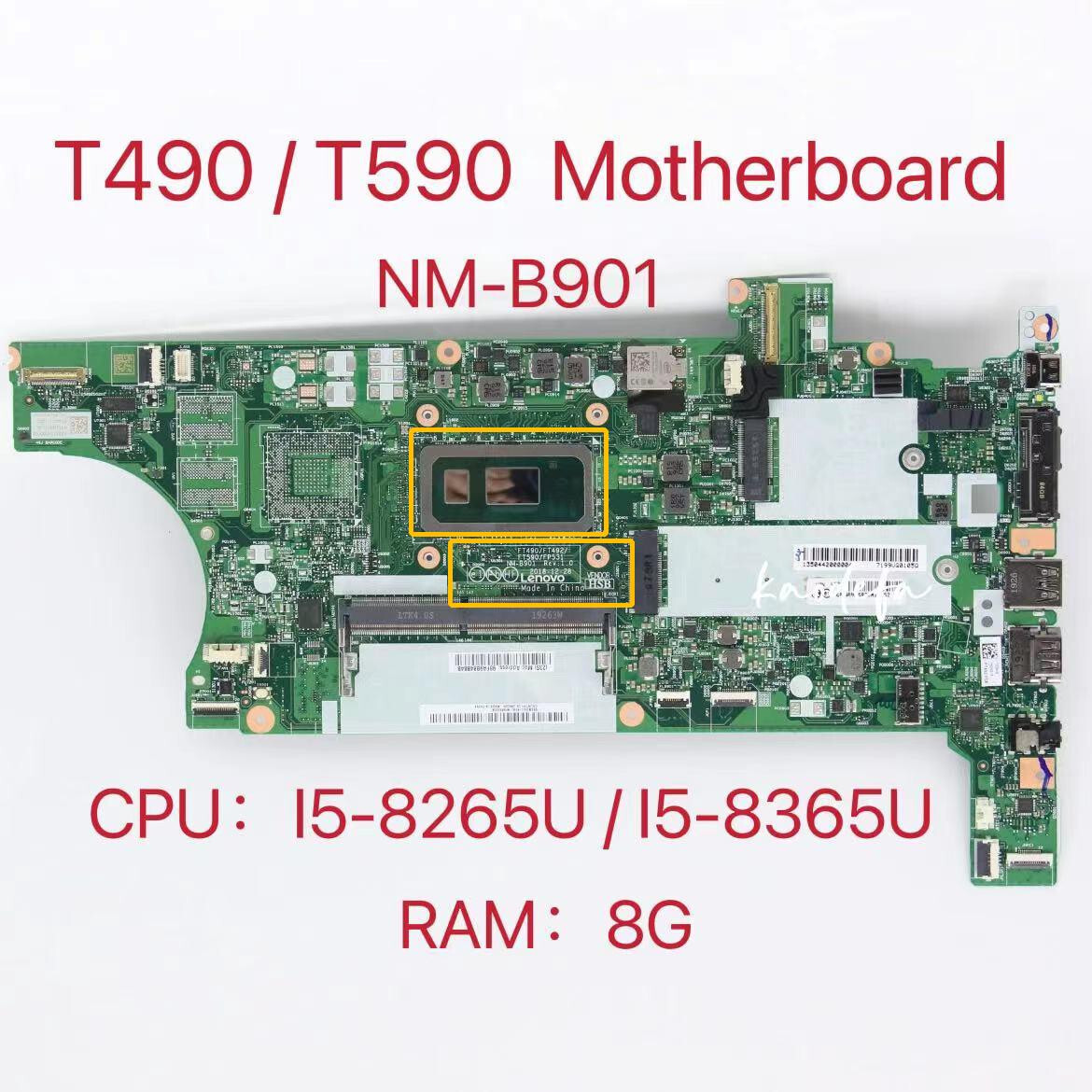 For Lenovo Thinkpad T490 T590 Motherboard I5-8265U / 8365U