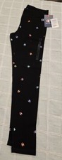 Champion Girls Leggings NEW w Tags Size Large Black All Over Logo FREE SHIPPING