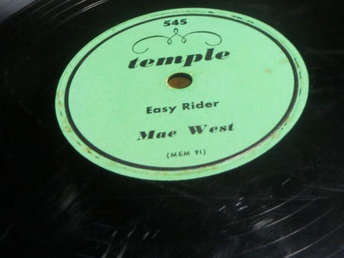 78RPM Temple Mae West - They Call Me Sister Honky-Tonk / Easy Rider, clean V V+ - Picture 4 of 5