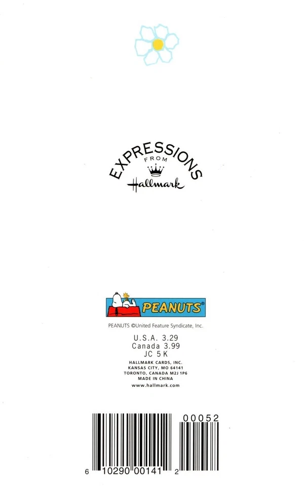 Peanuts Snoopy Get Well Soon Wishes Swarm Thoughts Hallmark Greeting Card - Image 3 of 3