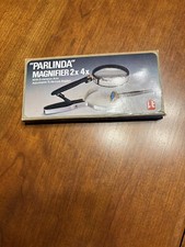 Vintage Adjustable PARLINDA Magnifying Glass Hong Kong Metal Stand LK 8239 NEW