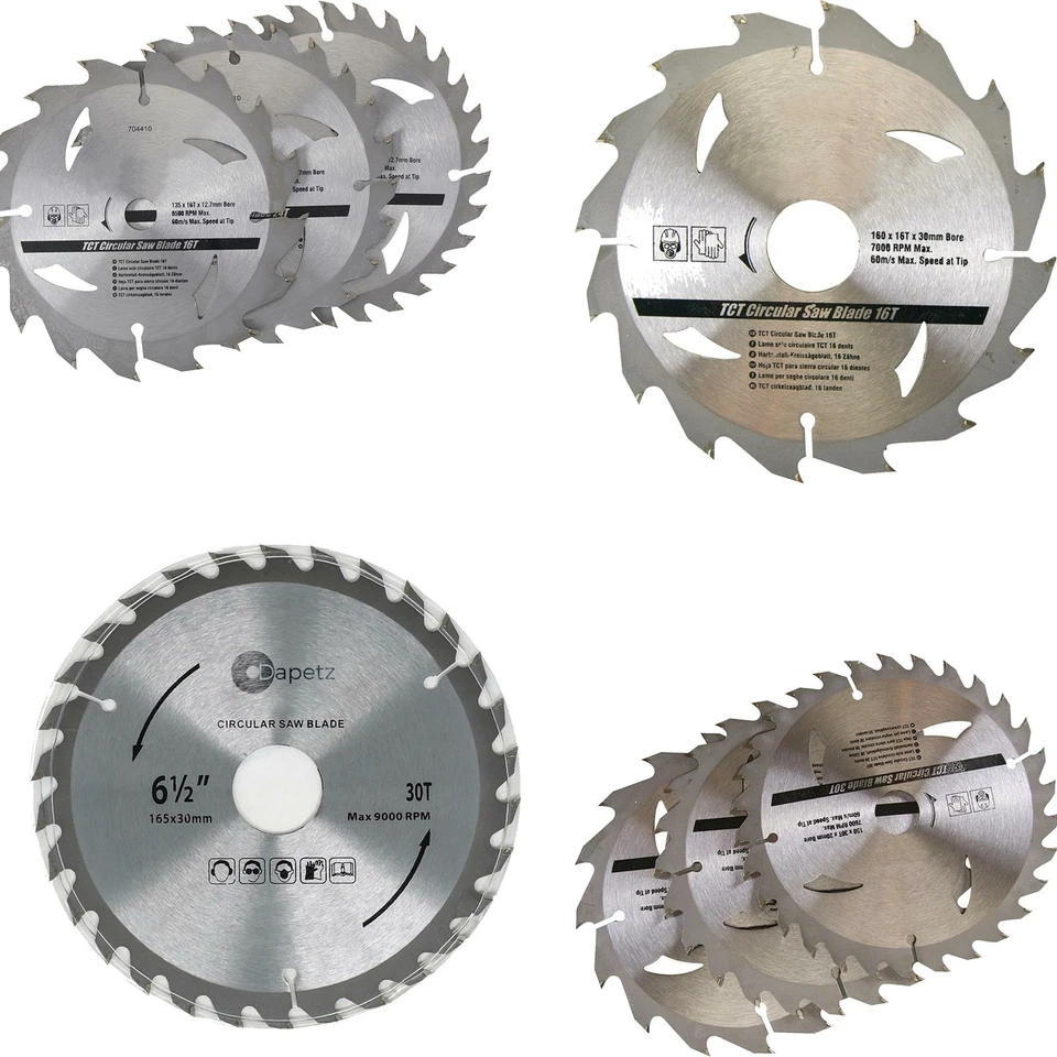 3X TCT Circular Saw Blade Wood Disc 16T 24T 30T fit Bosch Dewalt Festool Makita
