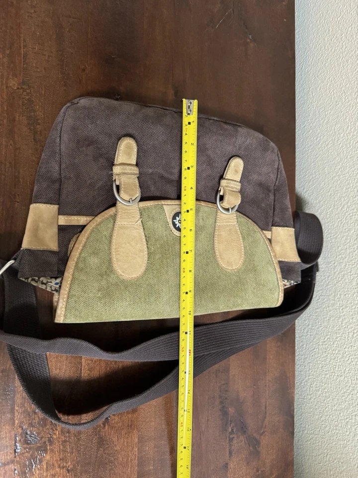 Bandolera Sherpani Trevina verde y marrón Foto 4 de 4