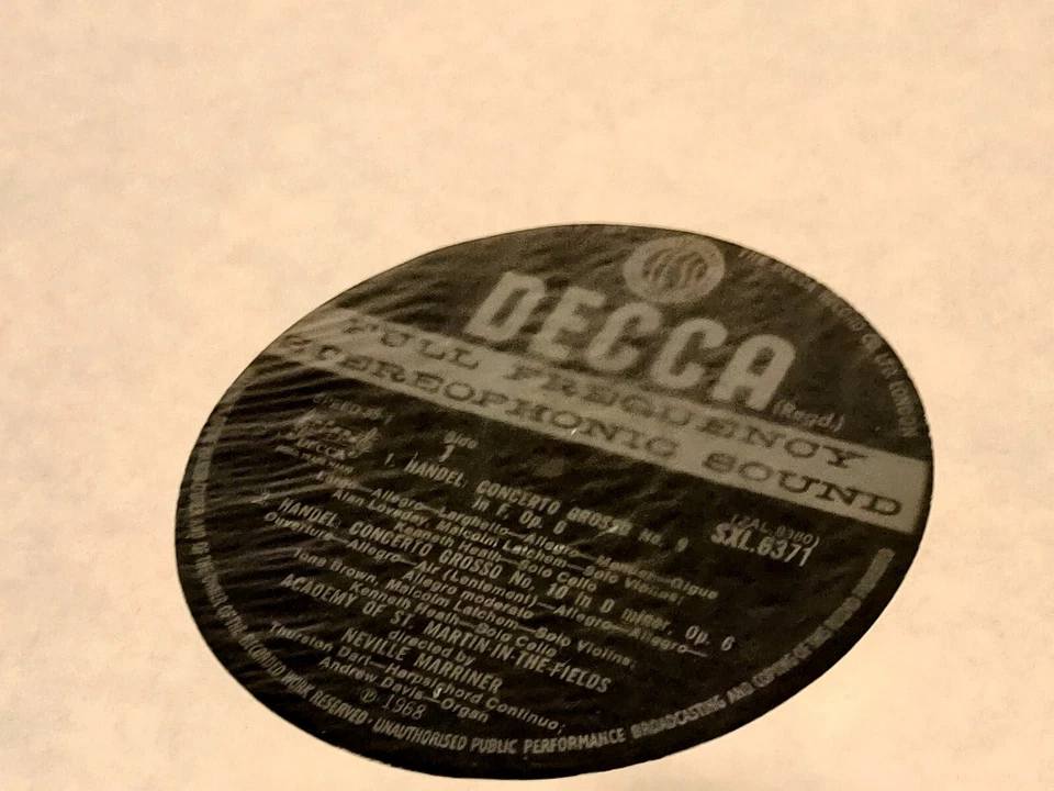 Handel Twelve Grand Concertos Op 6 3LP DECCA SKL 6371-3 Marriner EX UK Set - Image 4 of 4
