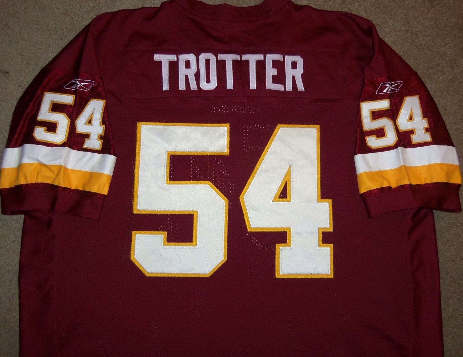 VTG AUTHENTIC JEREMIAH TROTTER WASHINGTON REDSKIN NFL REEBOK JERSEY 58