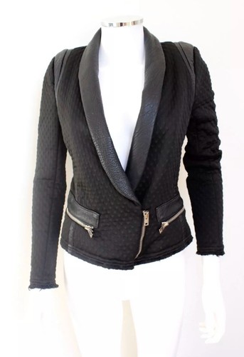 IRO Ashby Black Textured Jacket Size FR40 UK12 - Picture 2 of 10